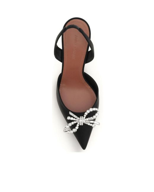 AMINA MUADDI Black Rosie Sling 70 Bow Heeled Sandals