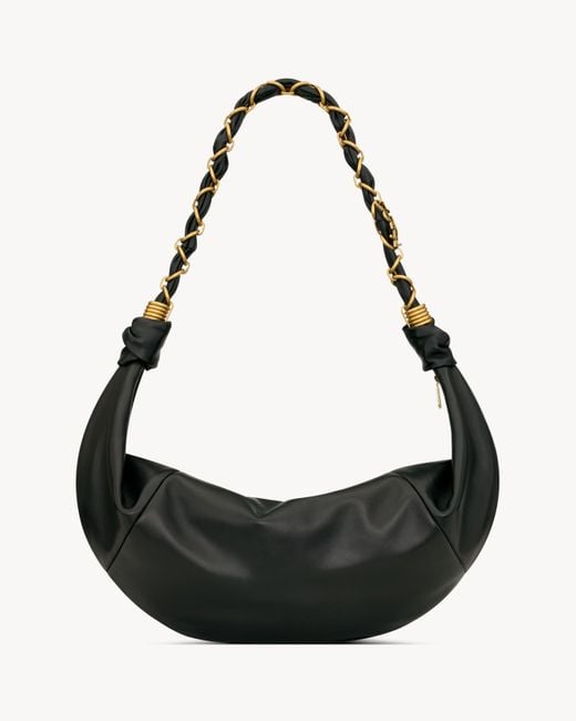 Saint Laurent Black Amalia Zipper Shoulder Bag