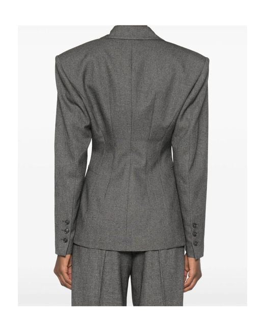 ANDAMANE Gray Single-Button Suit Jacket