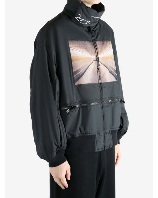 Undercover Black Elastic Hem Coat for men