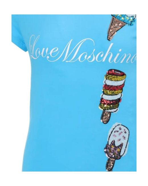Moschino Blue Logo Detail T-Shirt