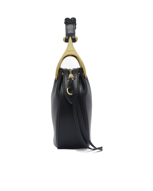 McQueen Black Wishbone Mini Tote Bag
