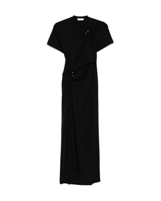 Rabanne Black Jersey Long Piercing Dress