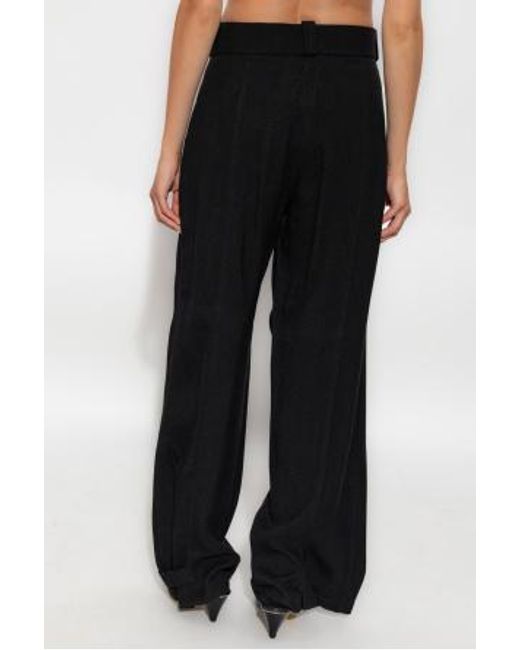 IRO Black Straight-Leg Casual Pants