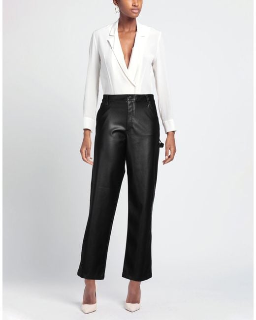 Rag & Bone Black Solid Color Minimalist Straight-Leg Trousers