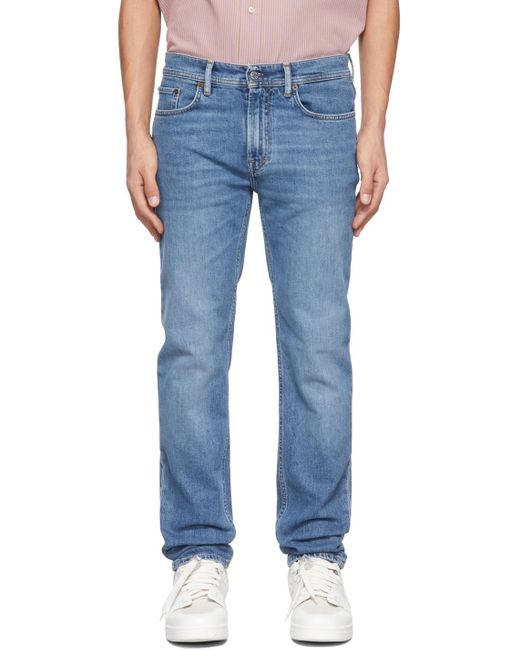 Acne Blue North Mid-Rise Jeans for men