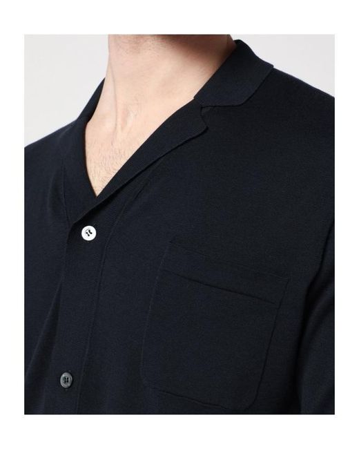 Drumohr Blue Long-Sleeve Button-Down Shirt for men