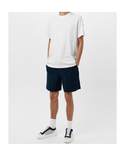 Moncler Blue Logo Drawstring Shorts for men