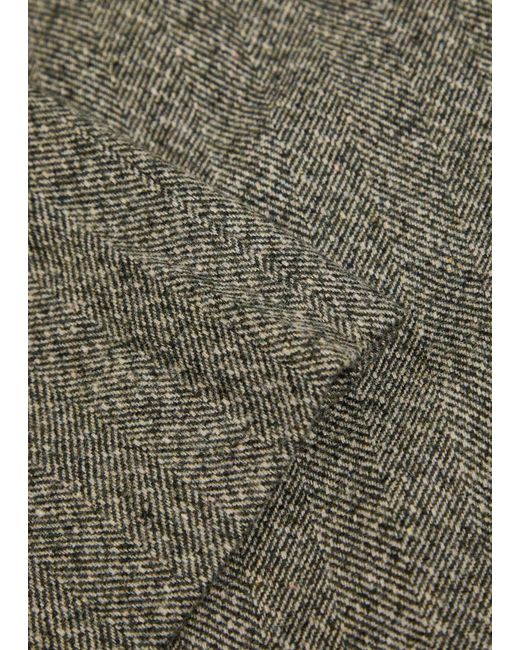 Reformation Gray Carla Herringbone Tweed Mini Skirt