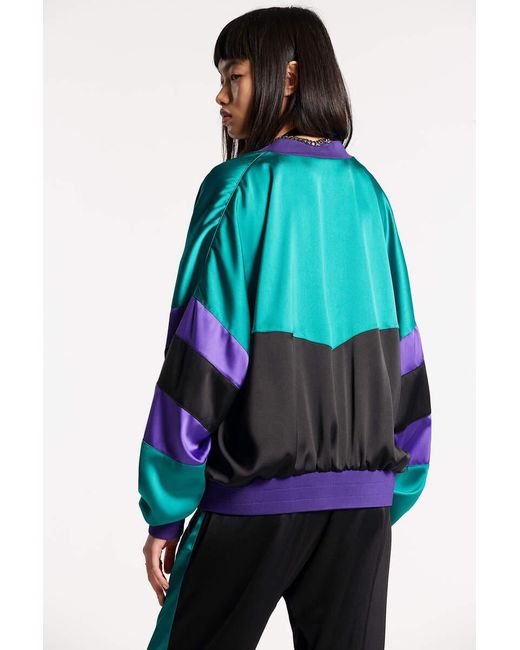 DSquared² Black Colour-Block Zipped Bomber Jacket