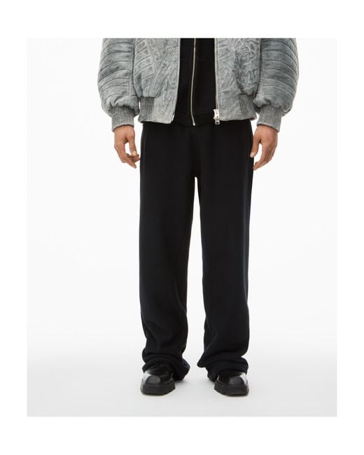 Alexander Wang Black Logo-Embossed Straight-Leg Track Pants for men
