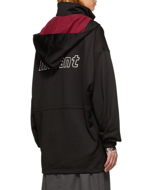 Isabel Marant Black Logo-Print Hooded Jacket