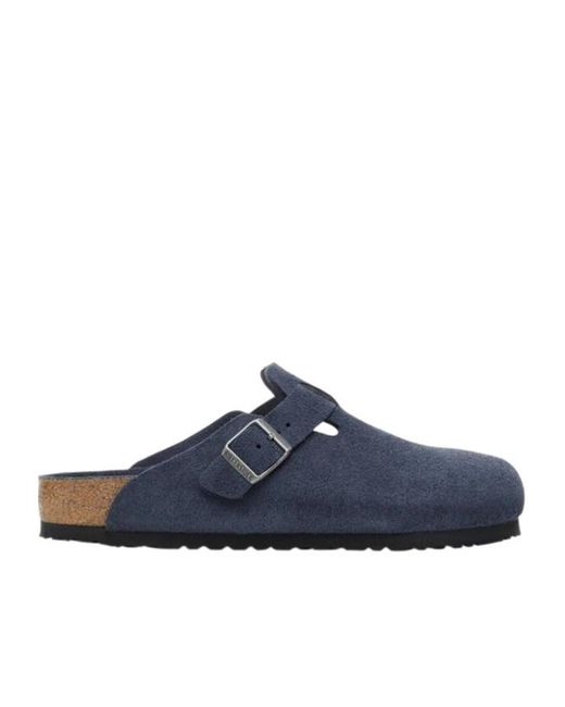 Birkenstock Blue Boston Buckled Slip-On Mules for men