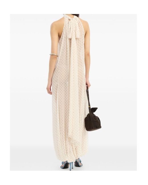 ROTATE BIRGER CHRISTENSEN White Halterneck Wide-Leg Jumpsuit