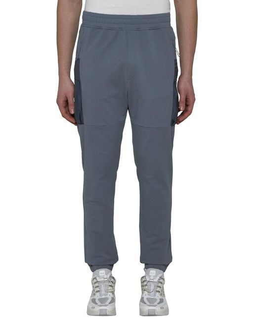 C P Company Blue Logo-Print Track Pants for men