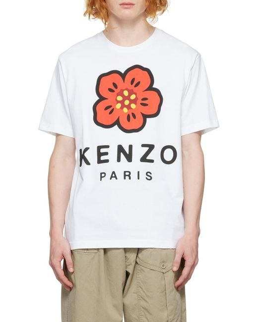 KENZO White 'Boke Flower' T-Shirt for men