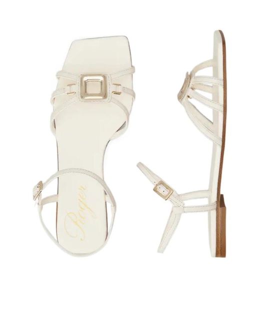 Roger Vivier White Viv' By The Sea Sandals