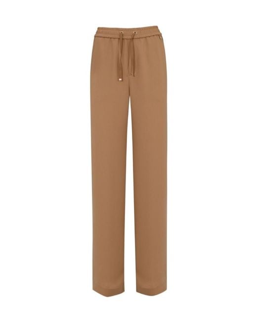 Herno Brown Drawstring Straight-Leg Pants