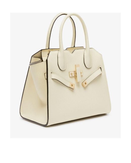 Valextra Natural Milano Mini Top Handle Bag