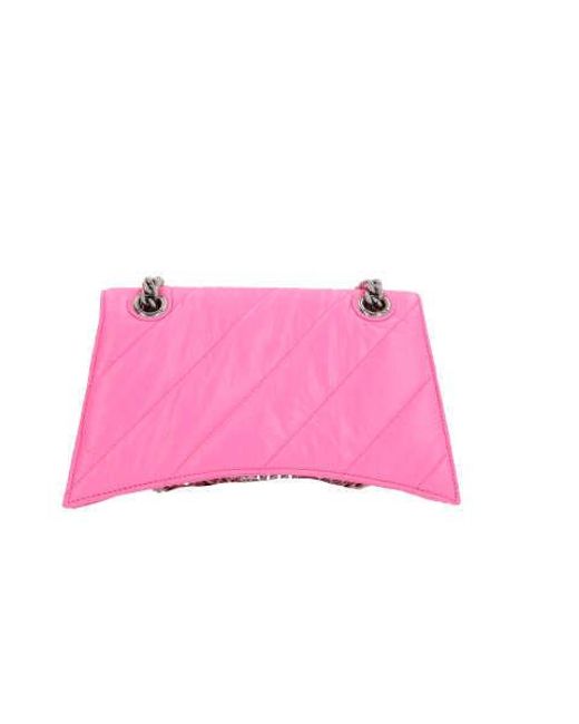 Balenciaga Pink Small Crush Quilted Shoulder Bag
