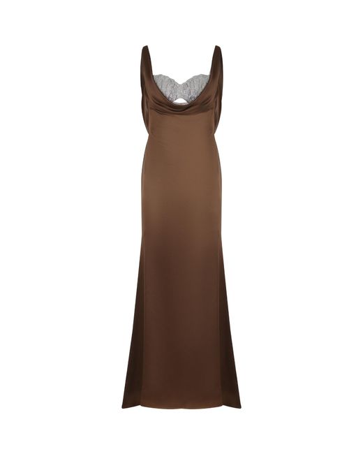 GIUSEPPE DI MORABITO Brown Draped Sequined Bralette Dress