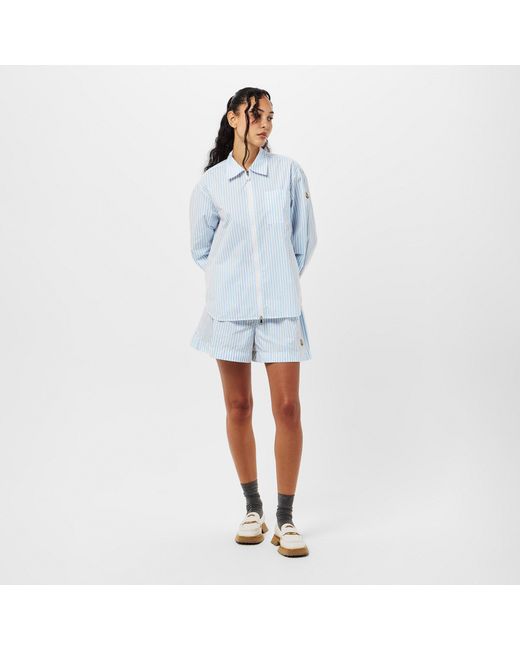 Moncler Blue Stripe Long-Sleeve Patterned Shirt