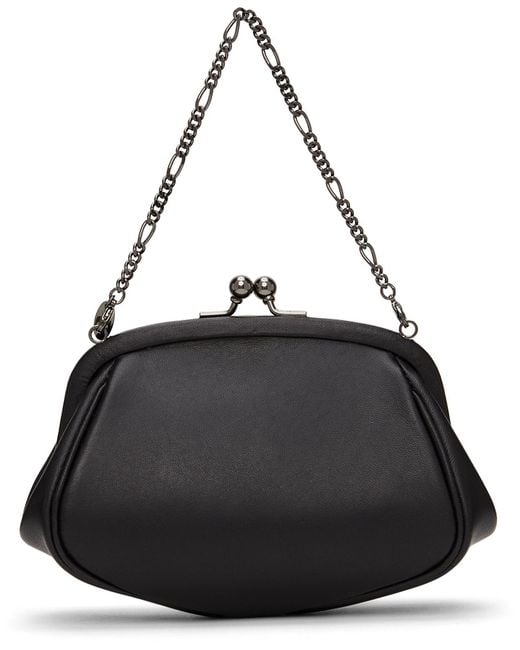 Yohji Yamamoto White Clasp Leather Shoulder Bag