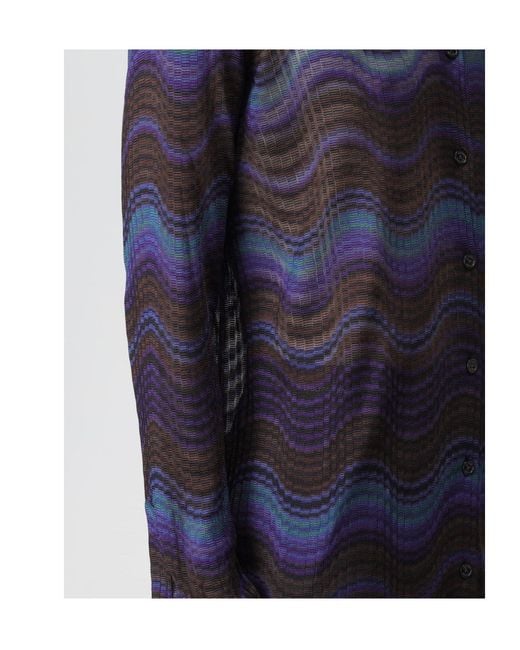 Missoni Blue Long-Sleeve Shirt