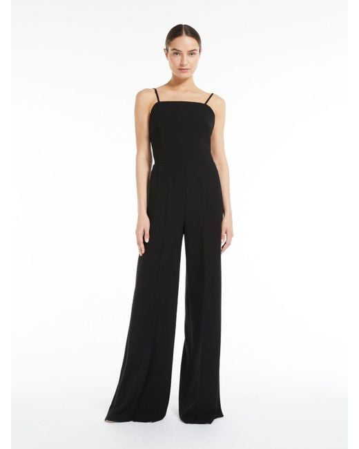 Max Mara Black Straigh Leg Sleeveless Jumpsuit