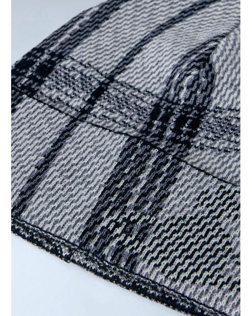 Vivienne Westwood Blue Tartan Beanie Hat for men