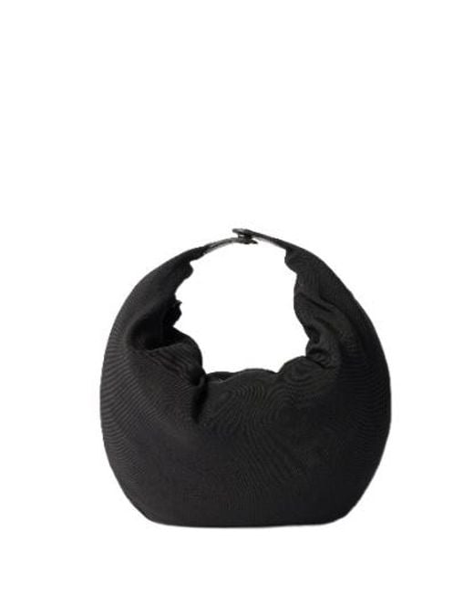 Lemaire Black Fortune Croissant Filt Zip-Up Shoulder Bag