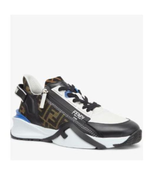 Fendi Multicolor Flow Ff Jacquard Lace-Up Sneakers for men