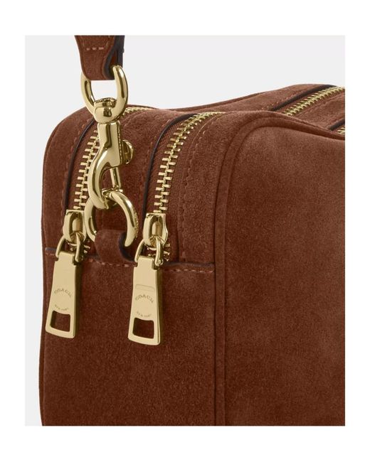 COACH Brown Mini Carey Crossbody Bag