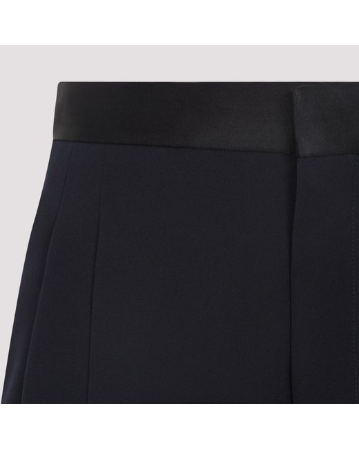 Bottega Veneta Blue Pleated Wool Pants