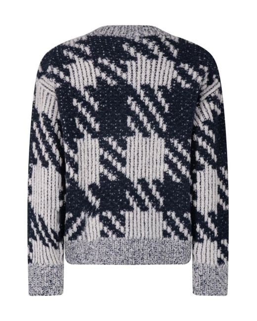 Dries Van Noten Gray V-Neck Sweater for men