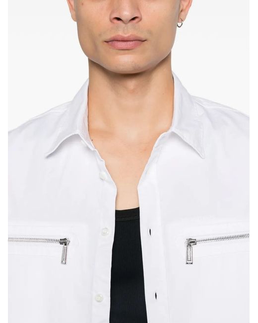 DSquared² White Zip-Pocket Shirt for men