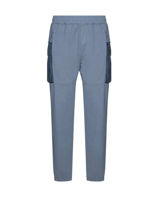 C P Company Blue Logo-Print Track Pants for men