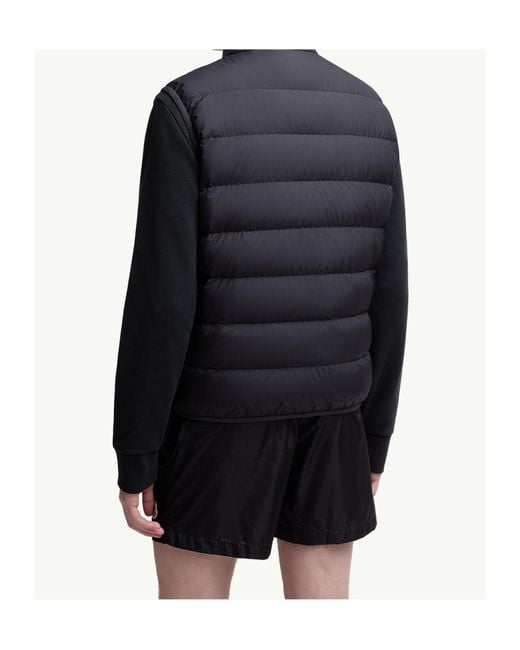 Moncler Blue Contrin Logo Patch Sleeveless Vest for men
