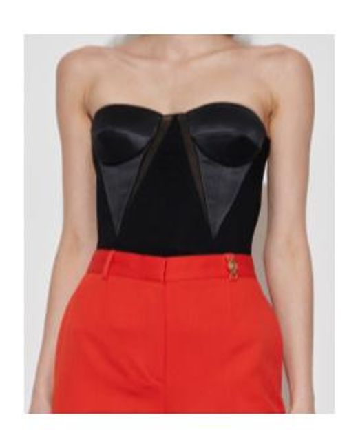 Versace Black Off Shoulder Corset