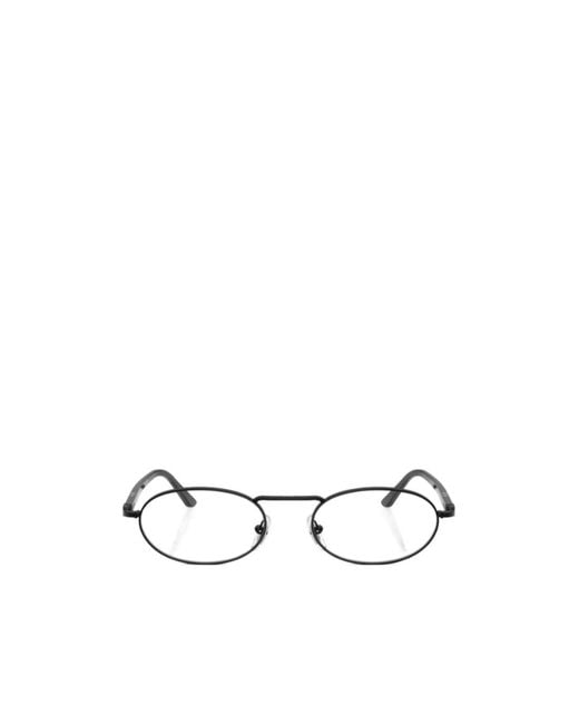 Persol White Geometric Frame Plain Mirror for men