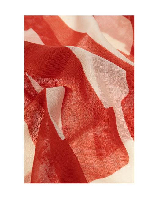 Givenchy Red Logo Scarf
