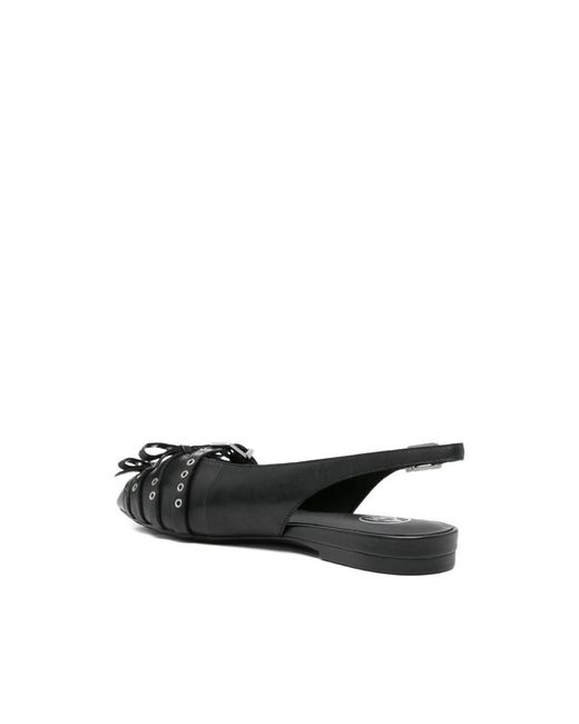 Ash Black Studded Flat Sandals