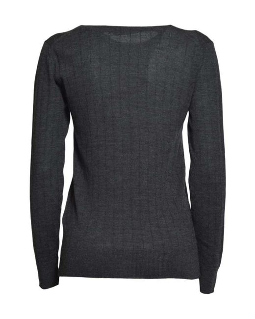 Tagliatore Black Crewneck Knitted Jumper