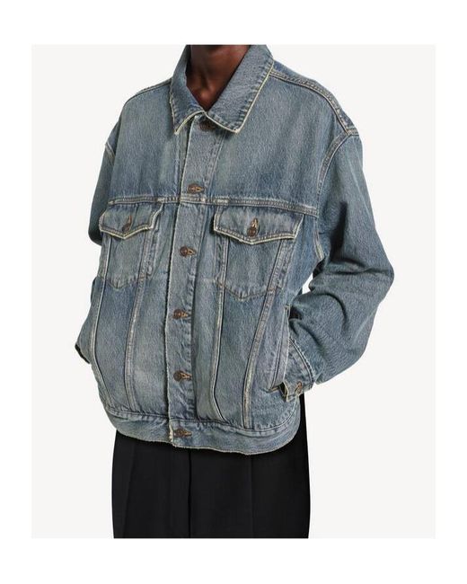 Balenciaga Blue Relaxed Denim Jacket