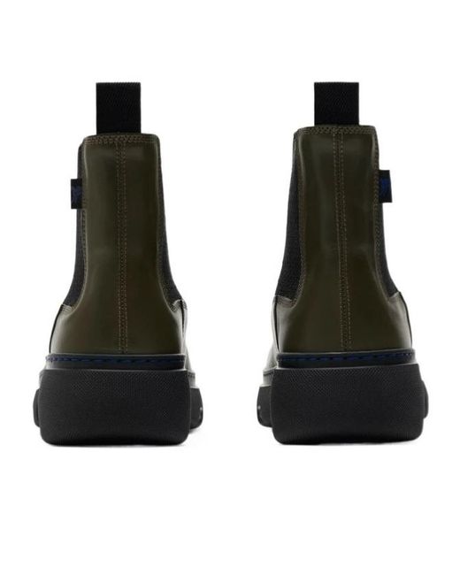 Burberry Black Round-Toe Chelsea Boots