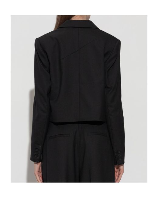 AllSaints Black Noa Cropped Blazer