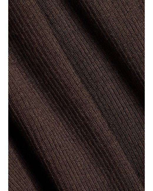 Vince Brown Striped Long-Sleeve Top