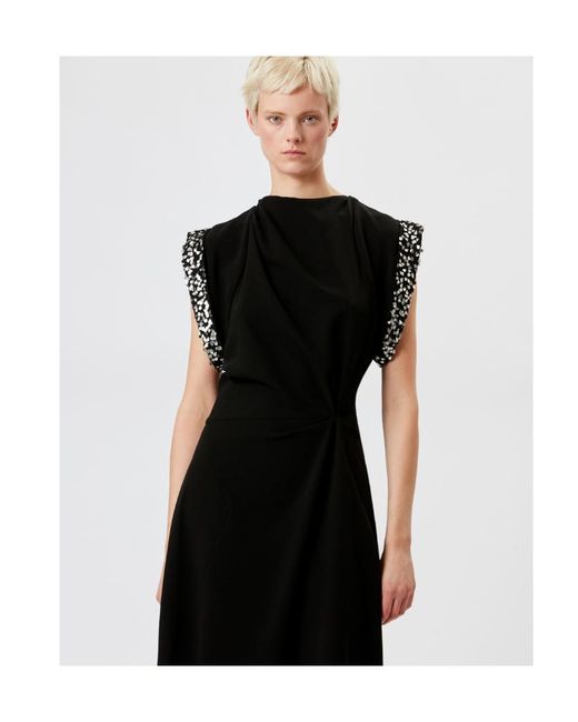 Isabel Marant Black Leronia Sequin-Embellished Midi Dress