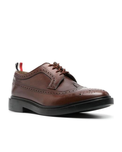 Thom Browne Brown Longwing Round-Toe Brogues for men