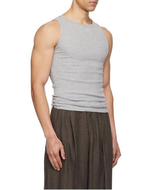 ERL Gray Crew Neck Vest for men